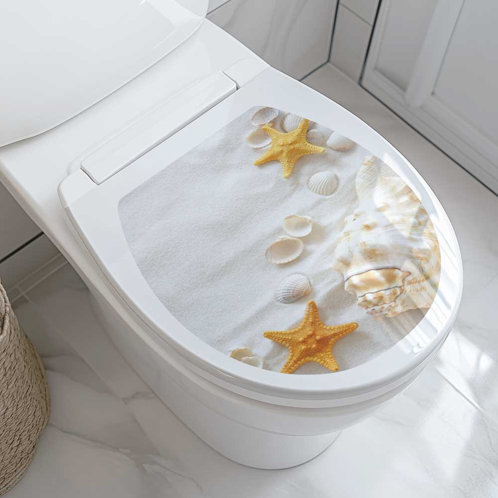 Vorschau WC-Deckel-Aufkleber Standardgröße mit glänzender Oberfläche