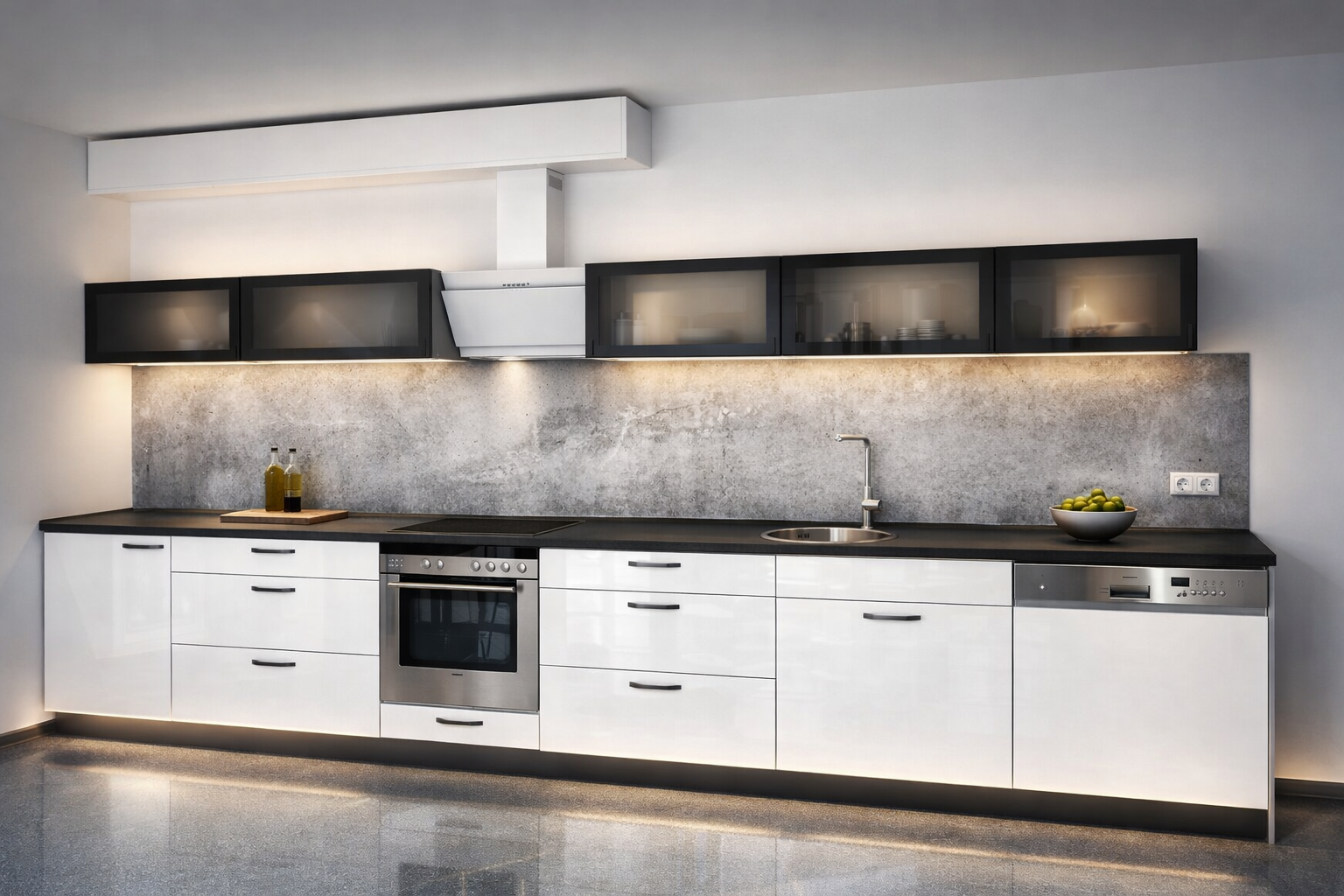 Küchenrückwand Folie in moderner Küche