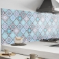 Preview: Küchenrückwand Aluverbund blauer Patchwork Bild 2