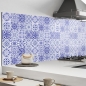Mobile Preview: Küchenrückwand Aluverbund Blue White Patchwork Bild 2