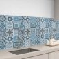 Preview: Küchenrückwand Aluverbund Boho Tiles Blue Bild 3