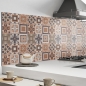 Preview: Küchenrückwand Aluverbund Boho Tiles Brown Bild 2