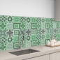 Mobile Preview: Küchenrückwand Aluverbund Boho Tiles Green Bild 3