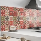 Mobile Preview: Küchenrückwand Aluverbund Boho Tiles Red Bild 2