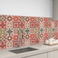 Mobile Preview: Küchenrückwand Aluverbund Boho Tiles Red Bild 3