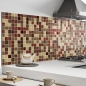 Preview: Küchenrückwand Aluverbund Bordeaux Mosaik Fliesen Bild 2
