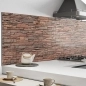 Mobile Preview: Küchenrückwand Aluverbund braune Steinwand Bild 2