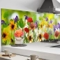 Mobile Preview: Küchenrückwand Aluverbund bunte Blumen Bild 1