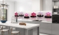 Preview: Küchenrückwand Aluverbund bunte Orchideen auf Massagestein Bild 3