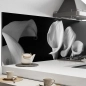 Mobile Preview: Küchenrückwand Aluverbund Calla Blumenstrauss Nacht Bild 1