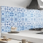 Mobile Preview: Küchenrückwand Aluverbund Ceramic Tiles Blue Bild 2