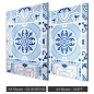 Mobile Preview: Küchenrückwand Aluverbund Ceramic Tiles Blue Bild 4