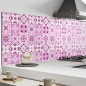 Mobile Preview: Küchenrückwand Aluverbund Ceramic Tiles Pink Bild 2