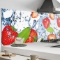Preview: Küchenrückwand Aluverbund Erdbeere Minze Bild 1