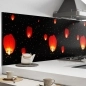 Mobile Preview: Küchenrückwand Aluverbund fliegende Laternen Kerzenlicht Bild 1