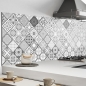 Mobile Preview: Küchenrückwand Aluverbund graue Zementfliesen Bild 2
