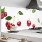 Preview: Küchenrückwand Aluverbund Kirschen mit Kirschblättern Bild 1