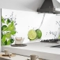 Mobile Preview: Küchenrückwand Aluverbund Limette im Wasser Bild 1