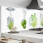 Preview: Küchenrückwand Aluverbund Limetten Wasser Splash Bild 1