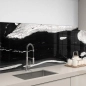 Preview: Küchenrückwand Aluverbund Marmor schwarz weiß Bild 3