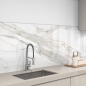 Preview: Küchenrückwand Aluverbund Marmor Weiß Bild 3