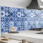 Mobile Preview: Küchenrückwand Aluverbund Maurian Tiles Blue Bild 2