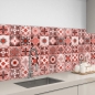 Preview: Küchenrückwand Aluverbund Maurian Tiles Red Bild 3