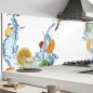 Preview: Küchenrückwand Aluverbund Obst Wasser Splash Bild 1