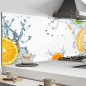 Preview: Küchenrückwand Aluverbund Orange Minze Bild 1