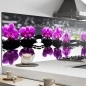 Preview: Küchenrückwand Aluverbund Orchidee-Bambus-Steine-mit-Kerze Bild 1
