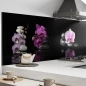 Preview: Küchenrückwand Aluverbund Orchidee Zen Steine Bild 1