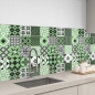 Preview: Küchenrückwand Aluverbund Retro Tiles Green Bild 3