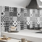 Mobile Preview: Küchenrückwand Aluverbund Retro Tiles Grey Bild 2