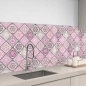 Mobile Preview: Küchenrückwand Aluverbund rosa Kacheln Bild 3