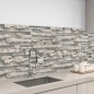 Preview: Küchenrückwand Aluverbund Steinmauer grau Bild 3