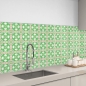 Mobile Preview: Küchenrückwand Aluverbund Vintage Tiles Green Bild 3
