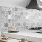 Mobile Preview: Küchenrückwand Aluverbund white grey Patchwork Bild 2