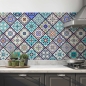 Preview: kuechenrueckwand folie blau portugiesisches mosaik bild 2
