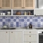 Preview: küchenrückwand folie blau weiß Patchwork bild 3