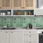 Preview: küchenrückwand folie Boho Tiles Green bild 3
