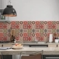 Mobile Preview: küchenrückwand folie Boho Tiles Red bild 2