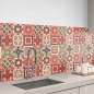 Preview: küchenrückwand folie Boho Tiles Red bild 1