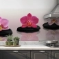 Preview: kuechenrueckwand folie bunte orchideen auf massagestein bild 2