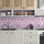 Preview: küchenrückwand folie Ceramic Tiles Purple bild 3