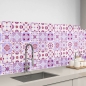 Mobile Preview: küchenrückwand folie Ceramic Tiles Purple bild 1