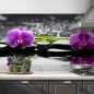 Preview: kuechenrueckwand folie orchidee zen steine mit kerze bild 2