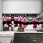 Mobile Preview: kuechenrueckwand folie orchideen pink zen steine bild 1