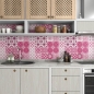 Mobile Preview: küchenrückwand folie pinke Kachel Patchwork bild 3