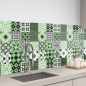 Preview: küchenrückwand folie Retro Tiles Green bild 1