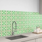 Mobile Preview: küchenrückwand folie Vintage Tiles Green bild 1